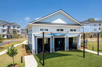 Outdoor yoga lawn